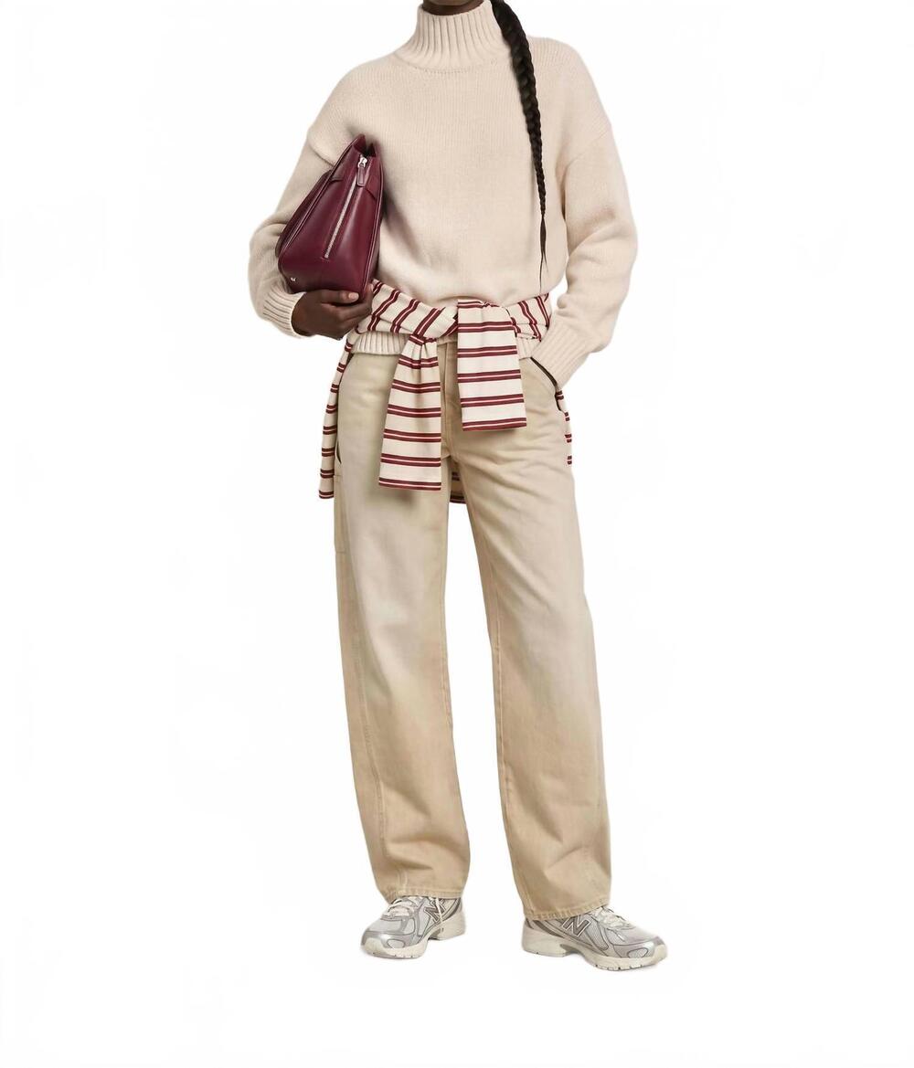 NEW CLOSED wide leg jeans in wheat beige